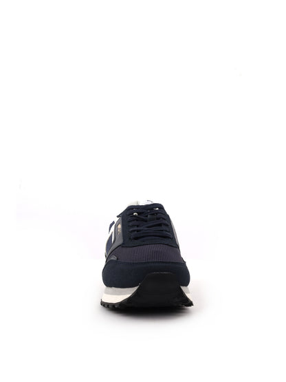 Gas Malik Mix, sneakers casual da uomo blu con dettagli a contrasto
