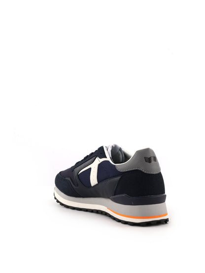 Gas Malik Mix, sneakers casual da uomo blu con dettagli a contrasto