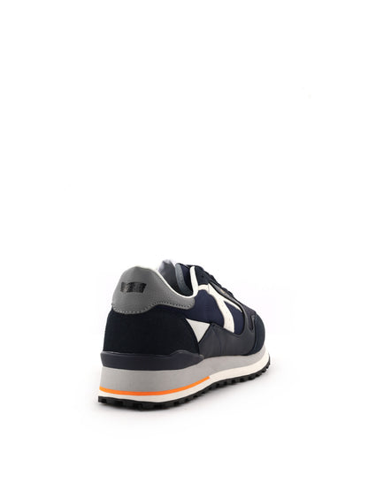 Gas Malik Mix, sneakers casual da uomo blu con dettagli a contrasto