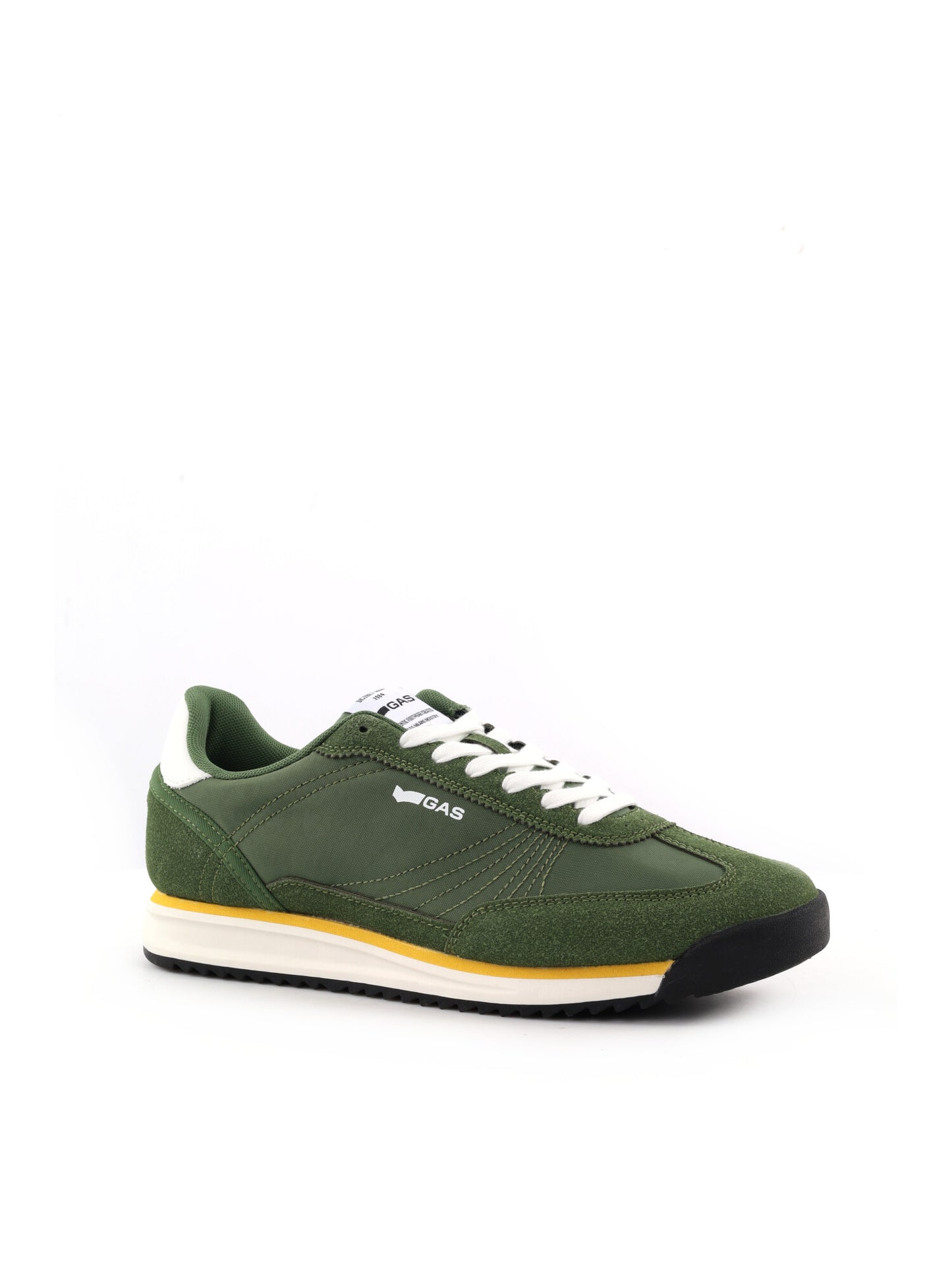 Gas Domingo Mix, sneakers stringate uomo verde casual