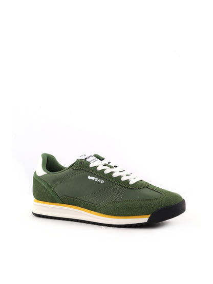 Gas Domingo Mix, sneakers stringate uomo verde casual