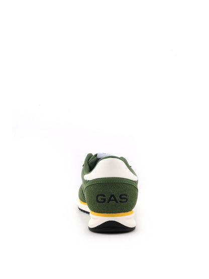 Gas Domingo Mix, sneakers stringate uomo verde casual