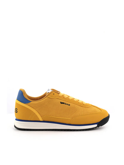 Gas Domingo Mix, sneakers stringate da uomo in giallo vivace