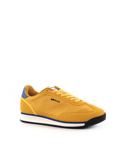 Gas Domingo Mix, sneakers stringate da uomo in giallo vivace