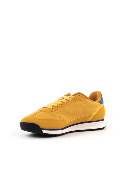Gas Domingo Mix, sneakers stringate da uomo in giallo vivace