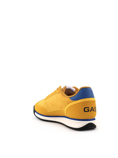 Gas Domingo Mix, sneakers stringate da uomo in giallo vivace