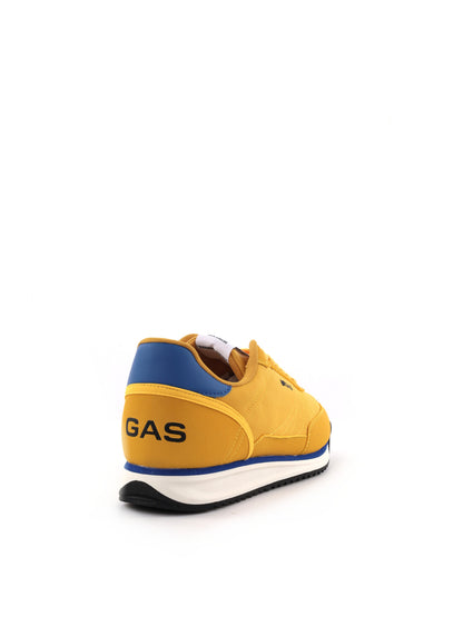Gas Domingo Mix, sneakers stringate da uomo in giallo vivace