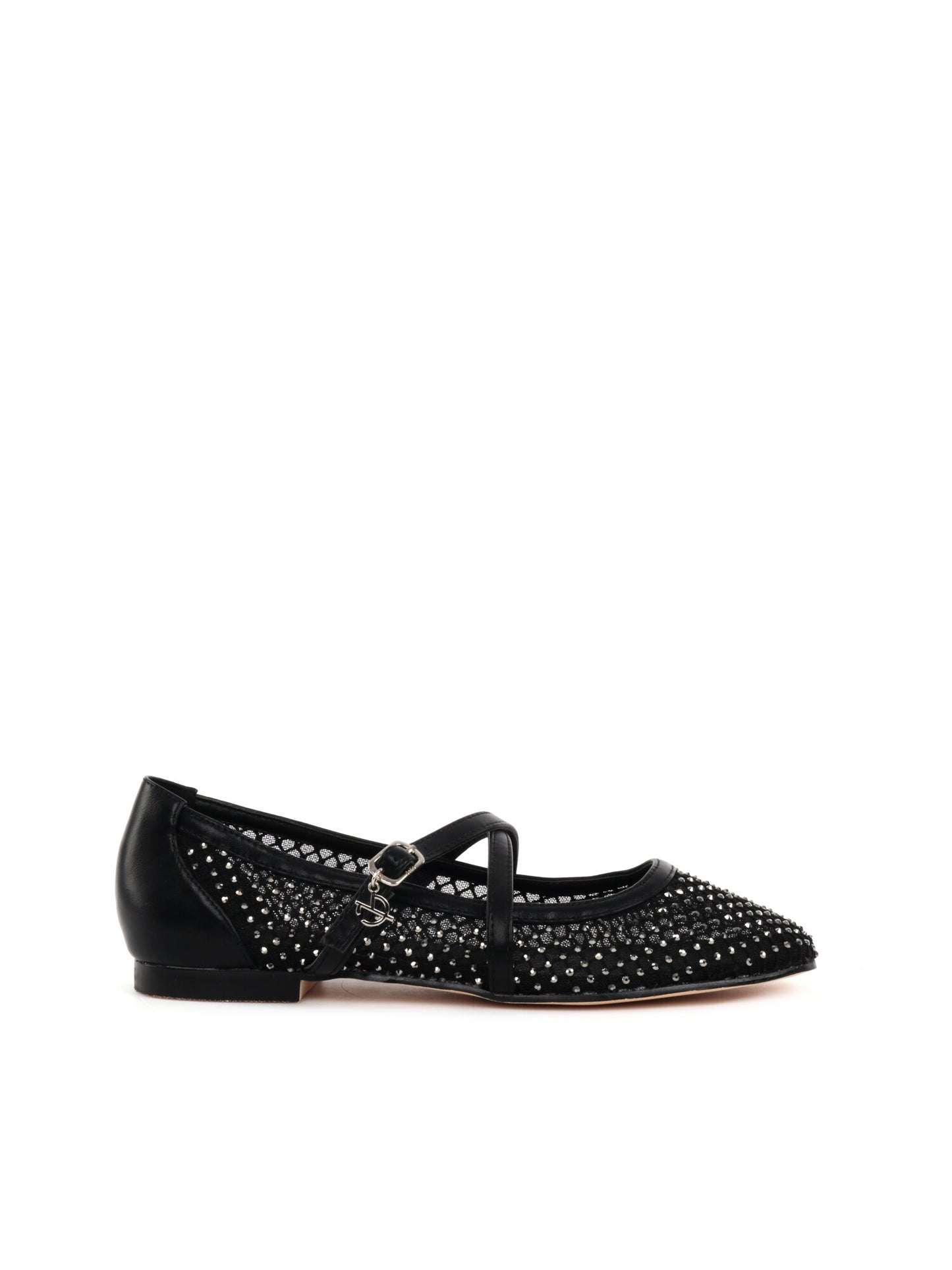 BALLERINA CON STRASS CLYO' DA DONNA NERO