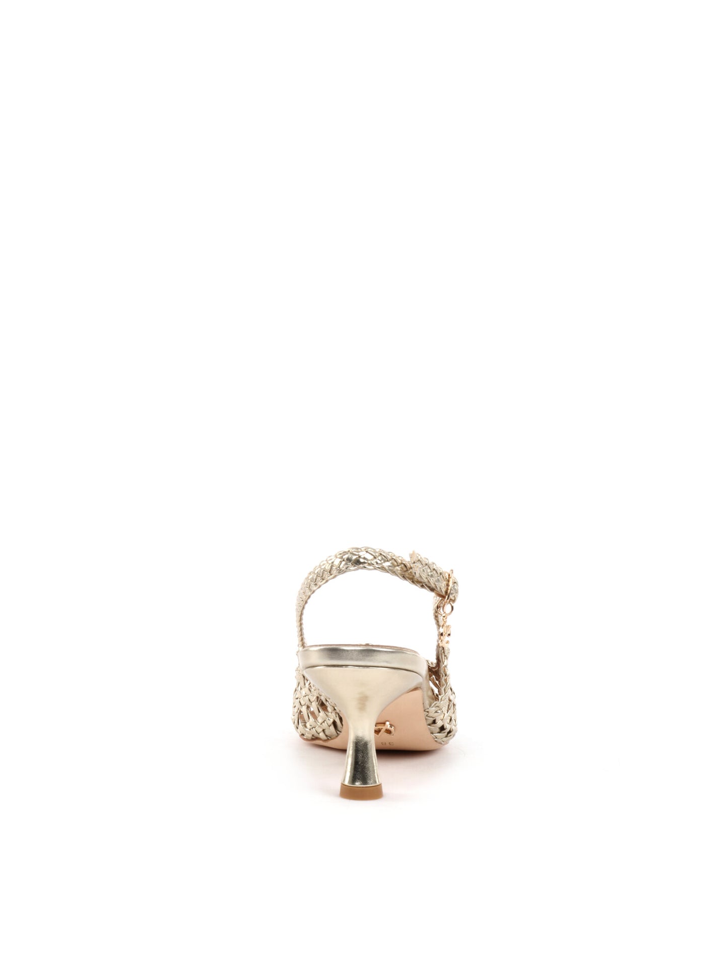 Décolleté slingback intrecciate oro eleganti da donna Clyo'