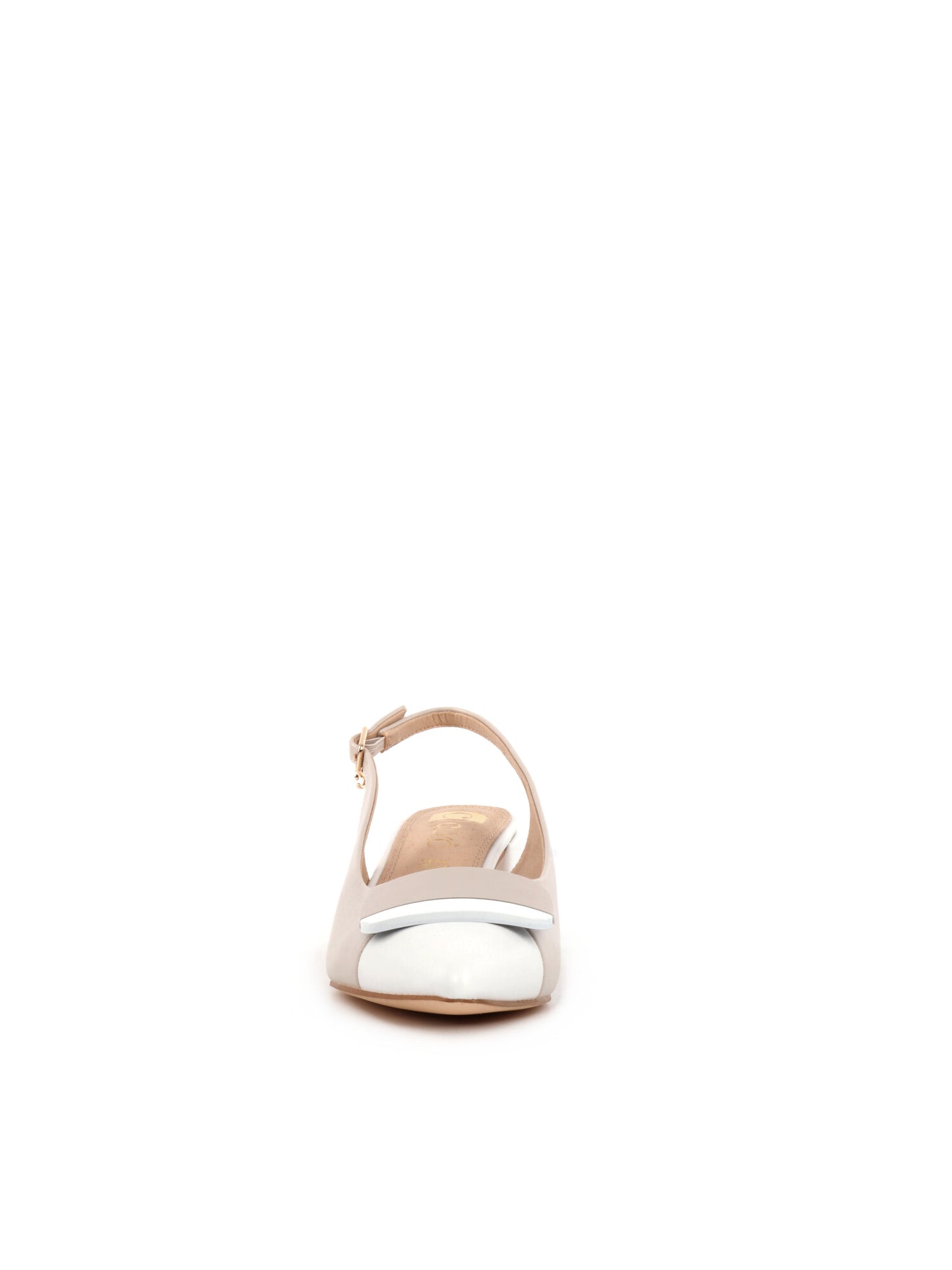 SLINGBACK BICOLOR CLYO' DA DONNA BIANCO BEIGE