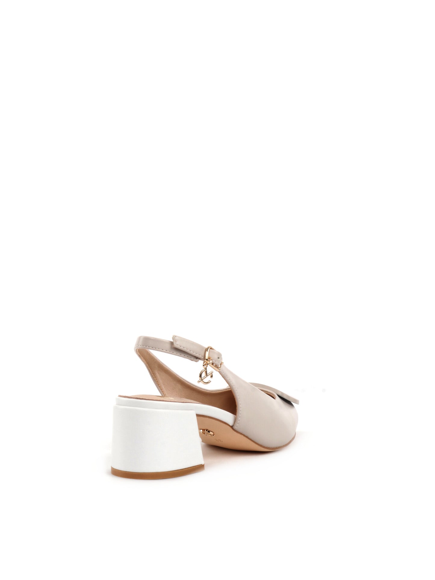 SLINGBACK BICOLOR CLYO' DA DONNA BIANCO BEIGE