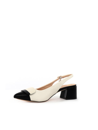 SLINGBACK BICOLOR CLYO' DA DONNA NERO BEIGE