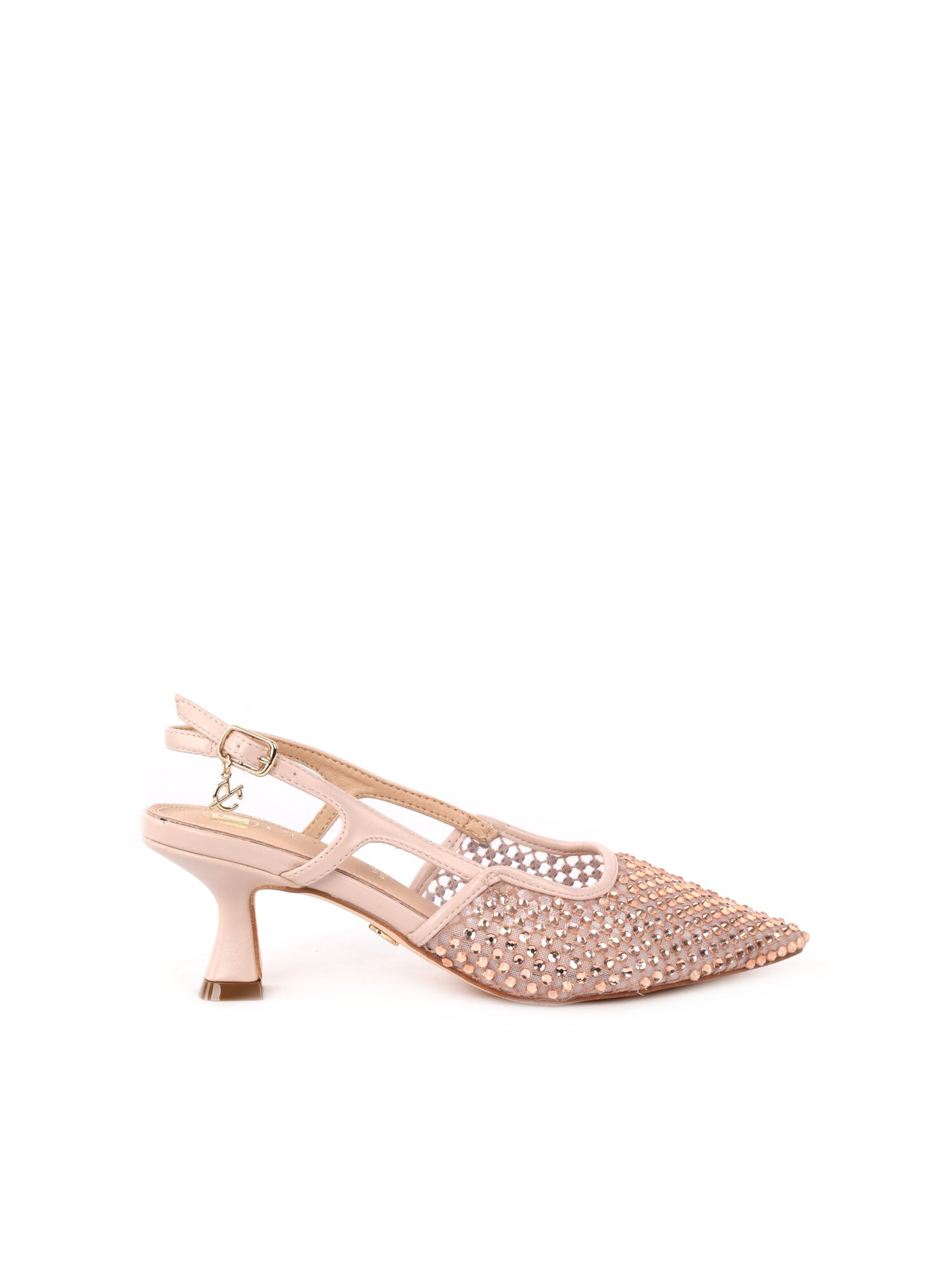 Eleganti décolleté Clyo' GD397 beige da donna con tacco comodo