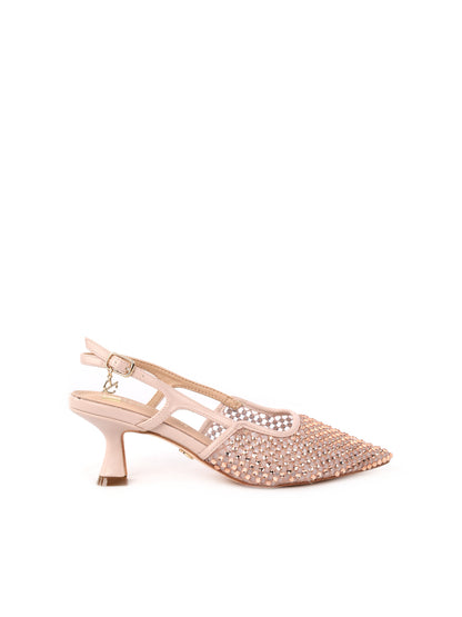 Eleganti décolleté Clyo' GD397 beige da donna con tacco comodo