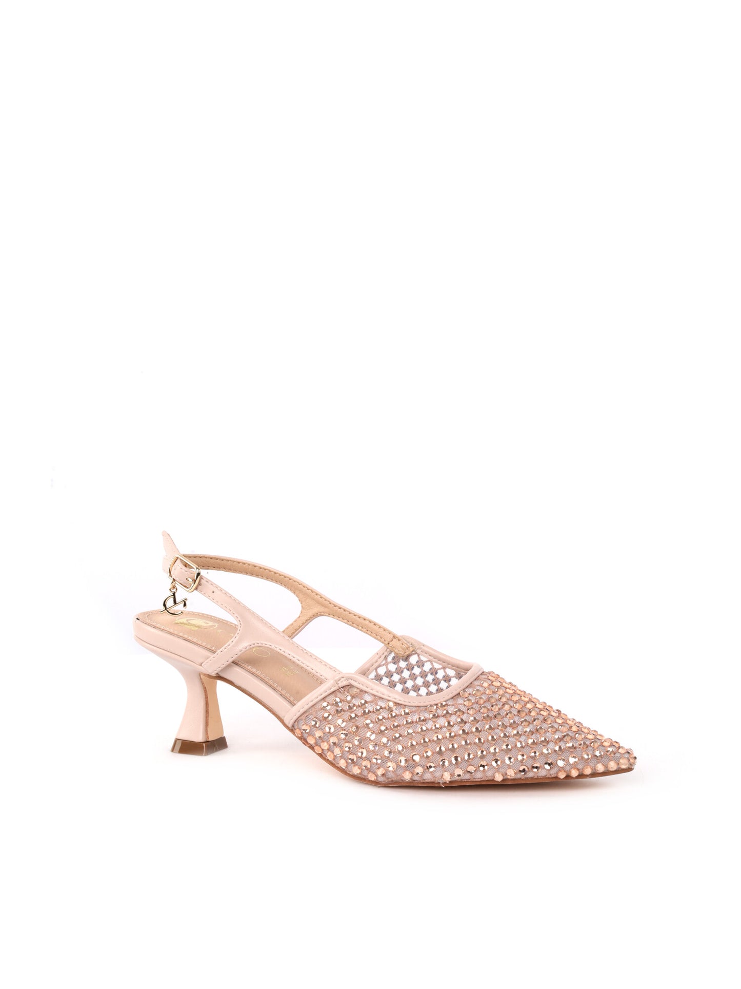 Eleganti décolleté Clyo' GD397 beige da donna con tacco comodo