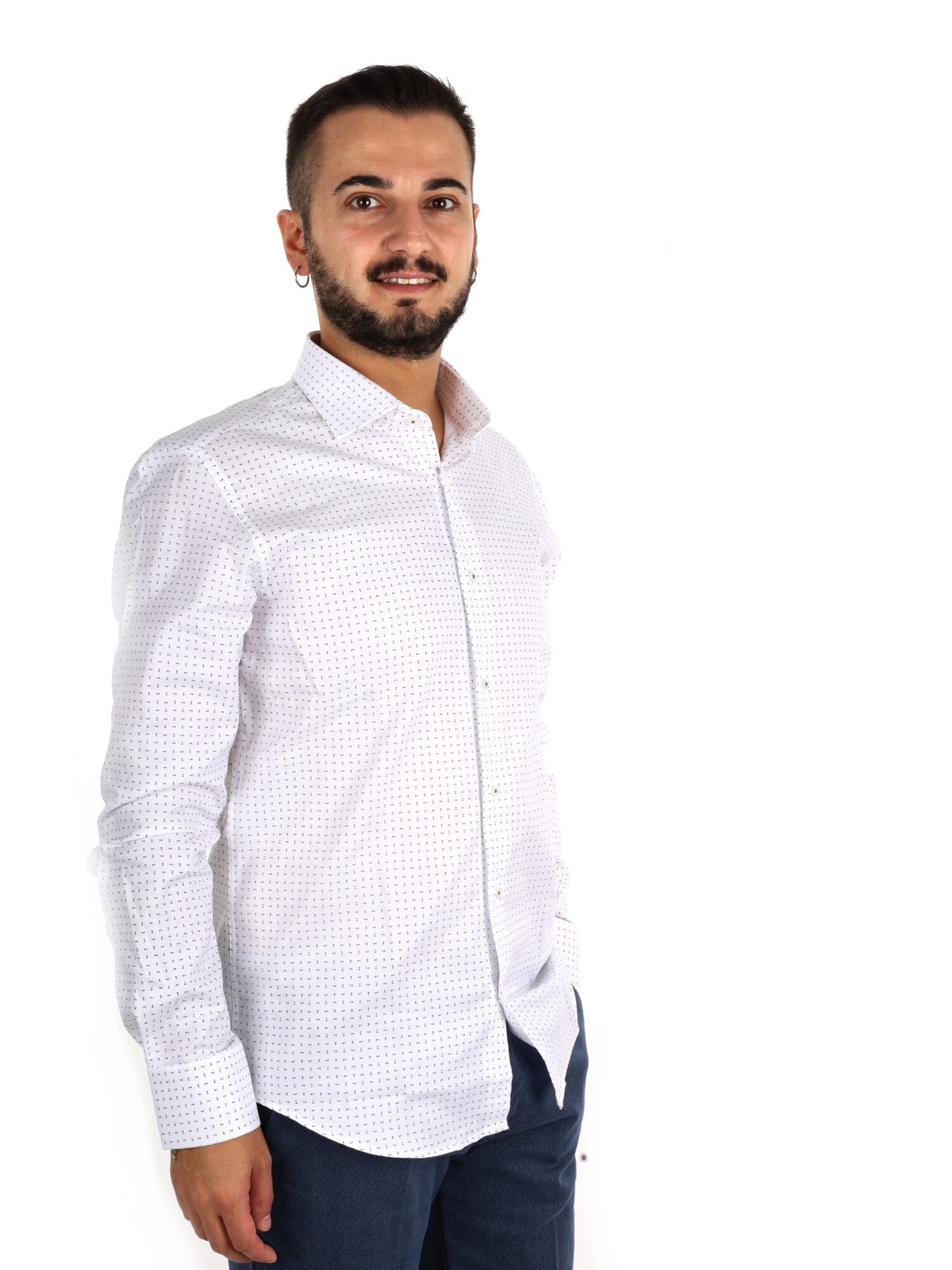 Fb Giove 20, camicia da uomo bianca