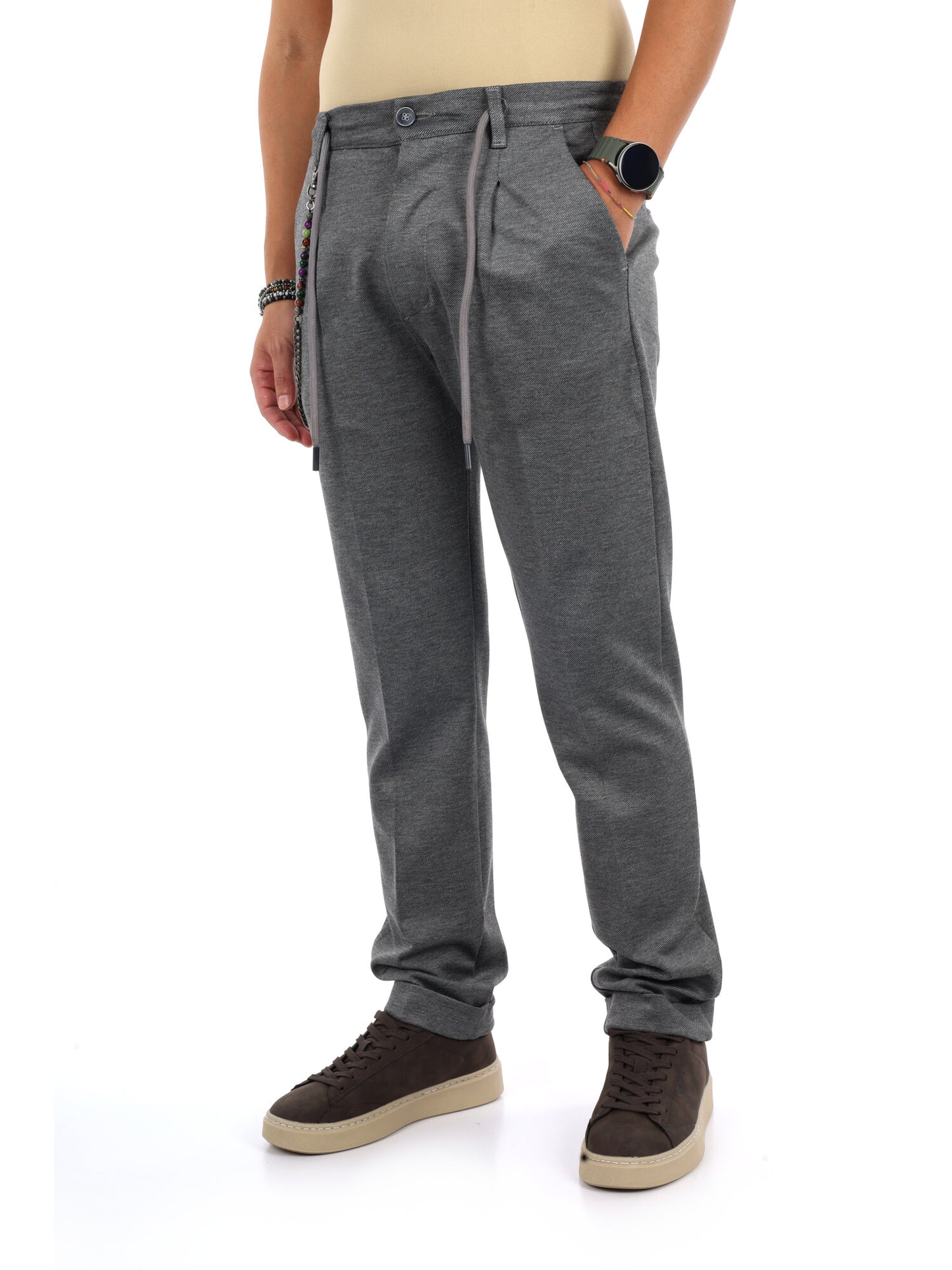 Fb Giubilo 91, pantalone da uomo grigio