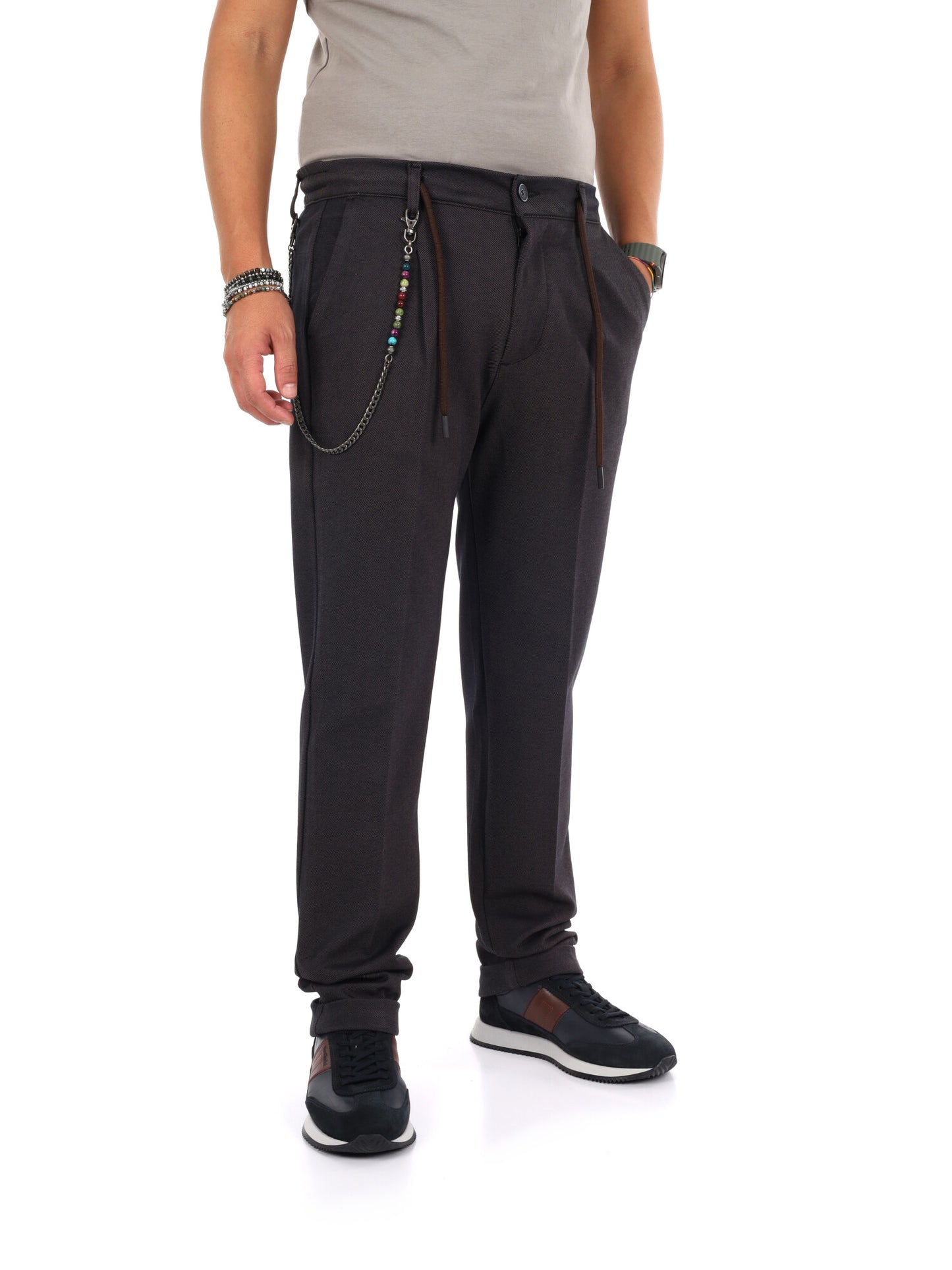 Fb Giubilo 92, pantalone da uomo marrone