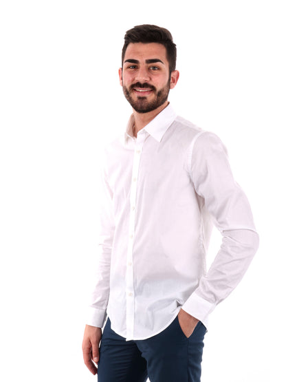 Gianni lupo camicia da uomo bianco
