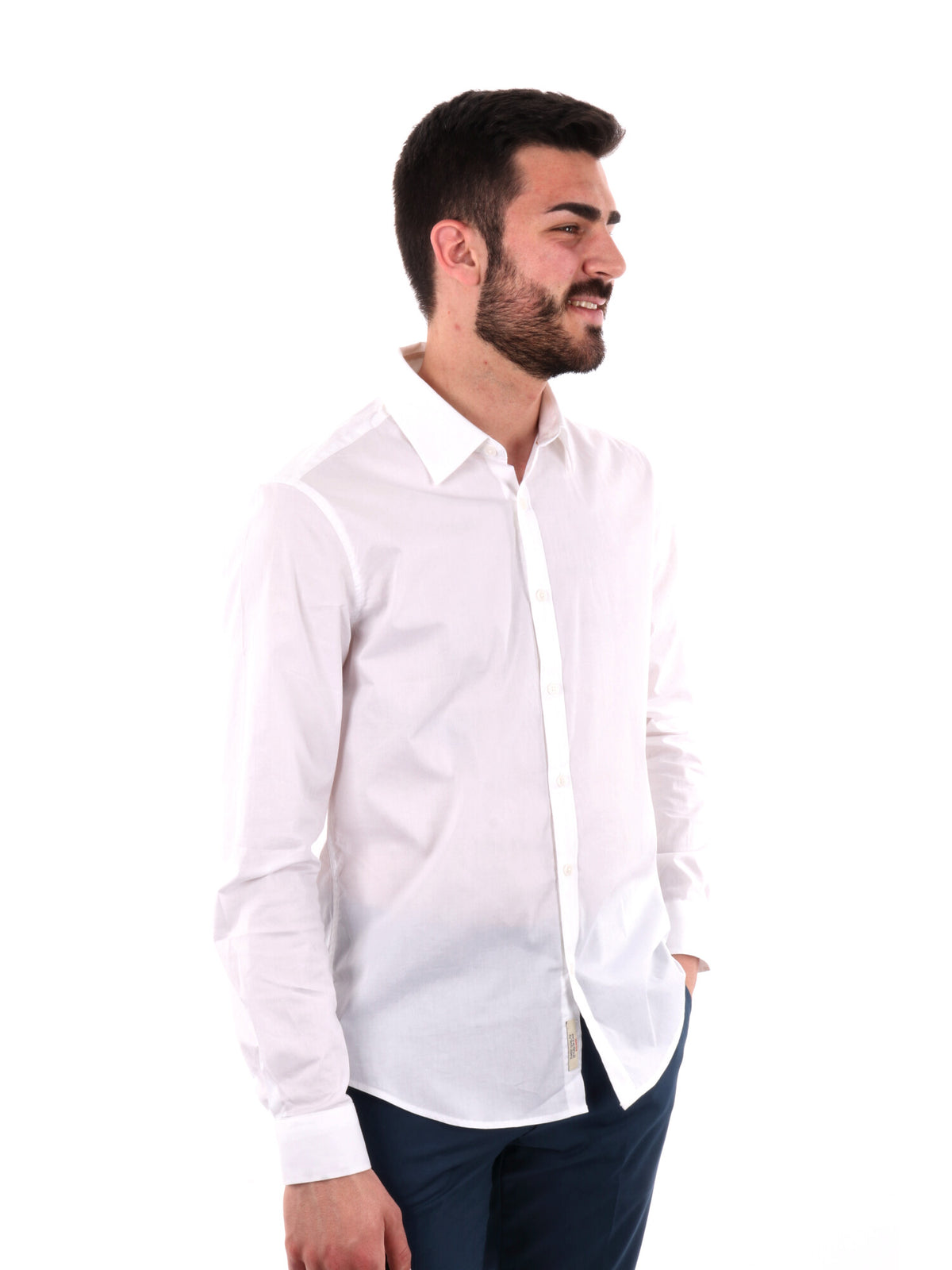 Gianni lupo camicia da uomo bianco