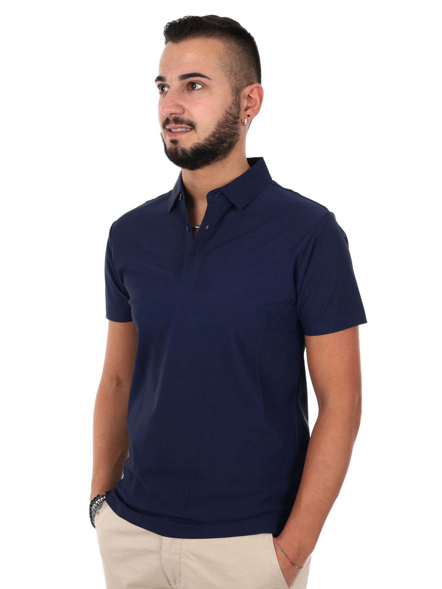Polo da uomo Gianni Lupo blu per un look casual raffinato