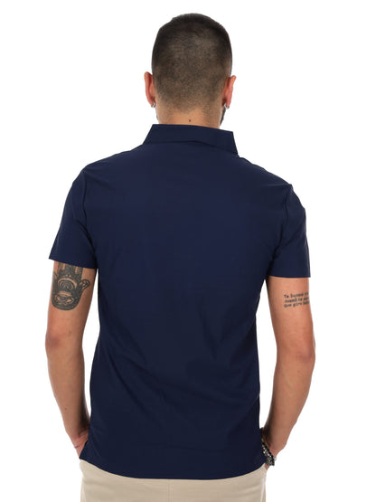 Polo da uomo Gianni Lupo blu per un look casual raffinato