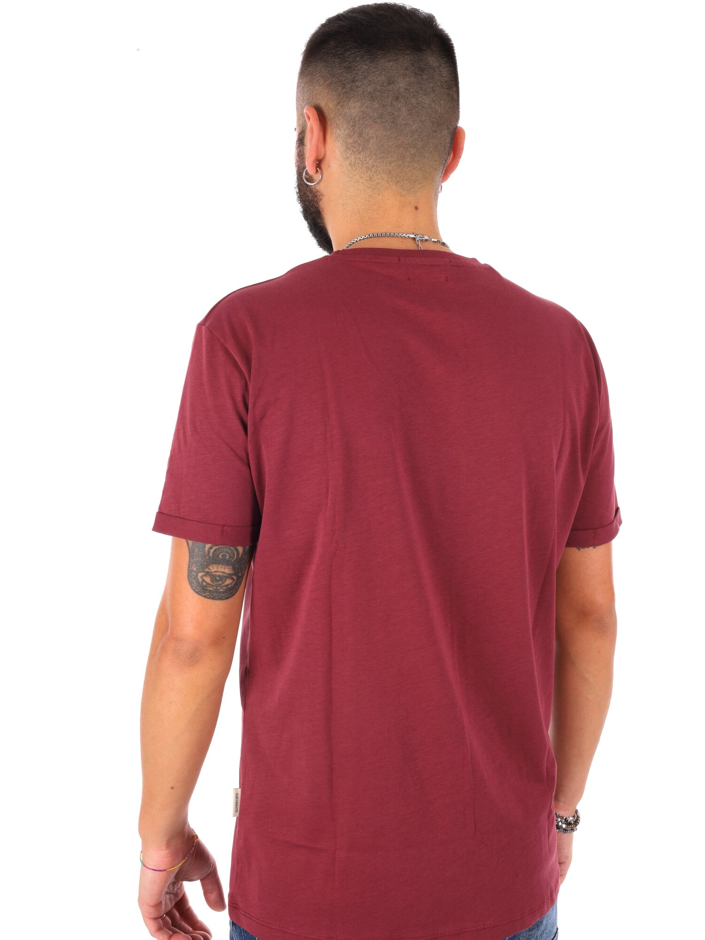 T-shirt maniche corte bordeaux da uomo Gianni Lupo casual