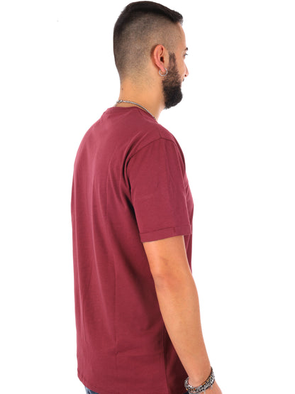 T-shirt maniche corte bordeaux da uomo Gianni Lupo casual