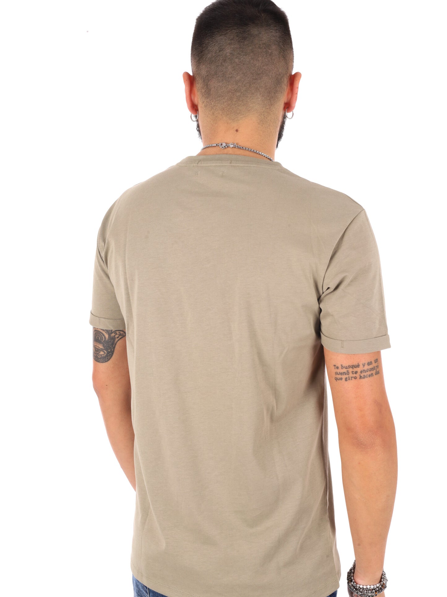 T-shirt uomo Gianni Lupo verde militare, stile casual
