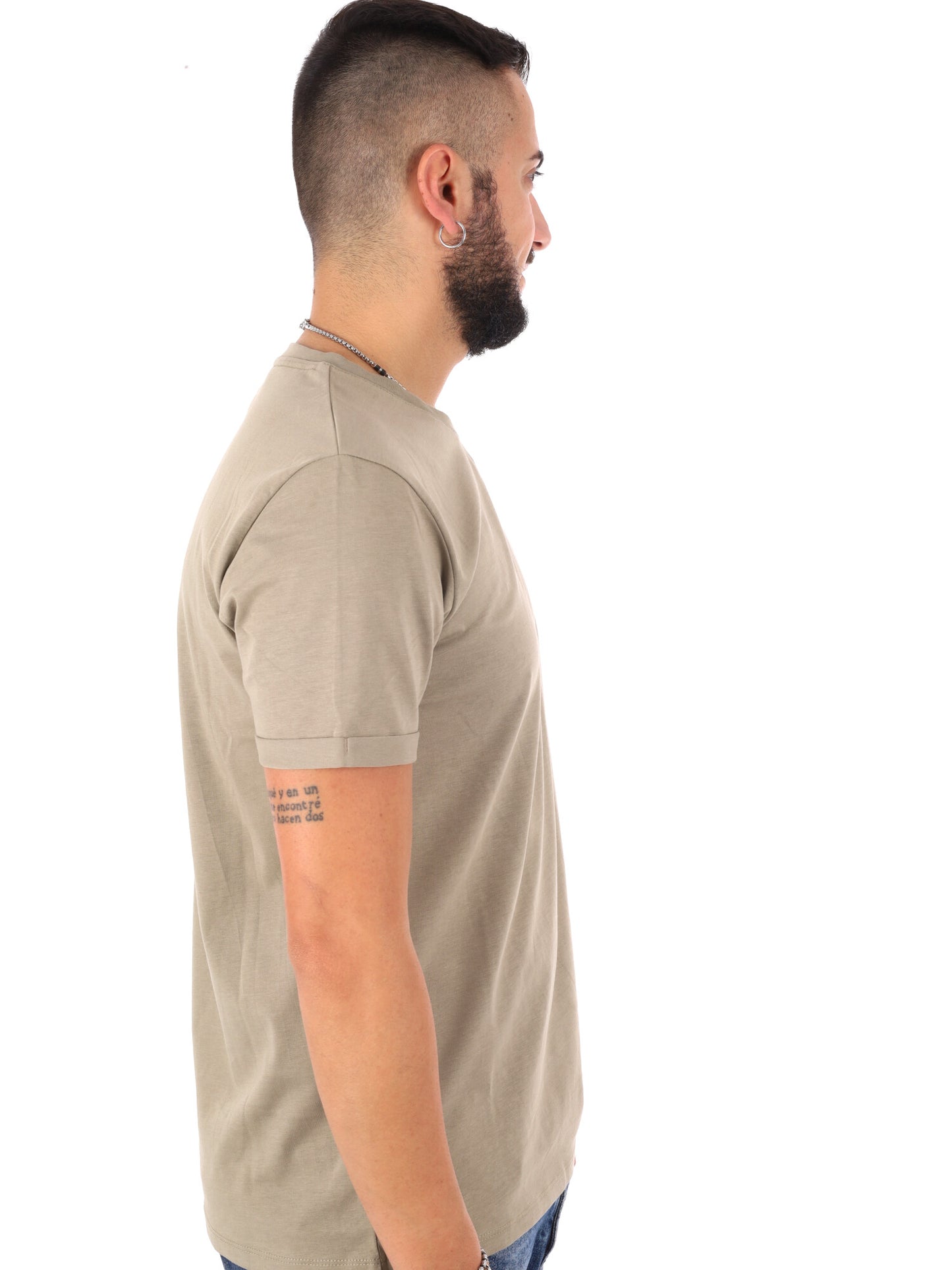 T-shirt uomo Gianni Lupo verde militare, stile casual