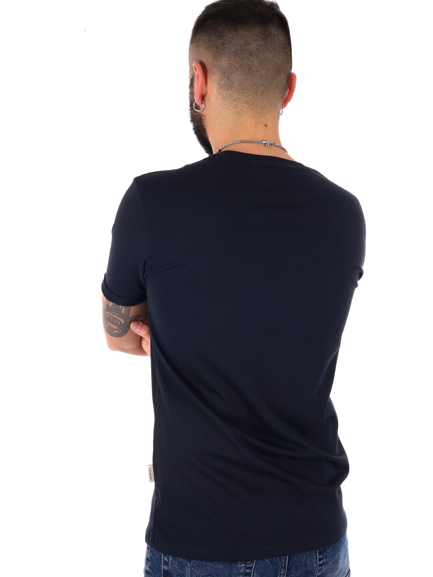 Gianni Lupo t-shirt manica corta da uomo in blu casual