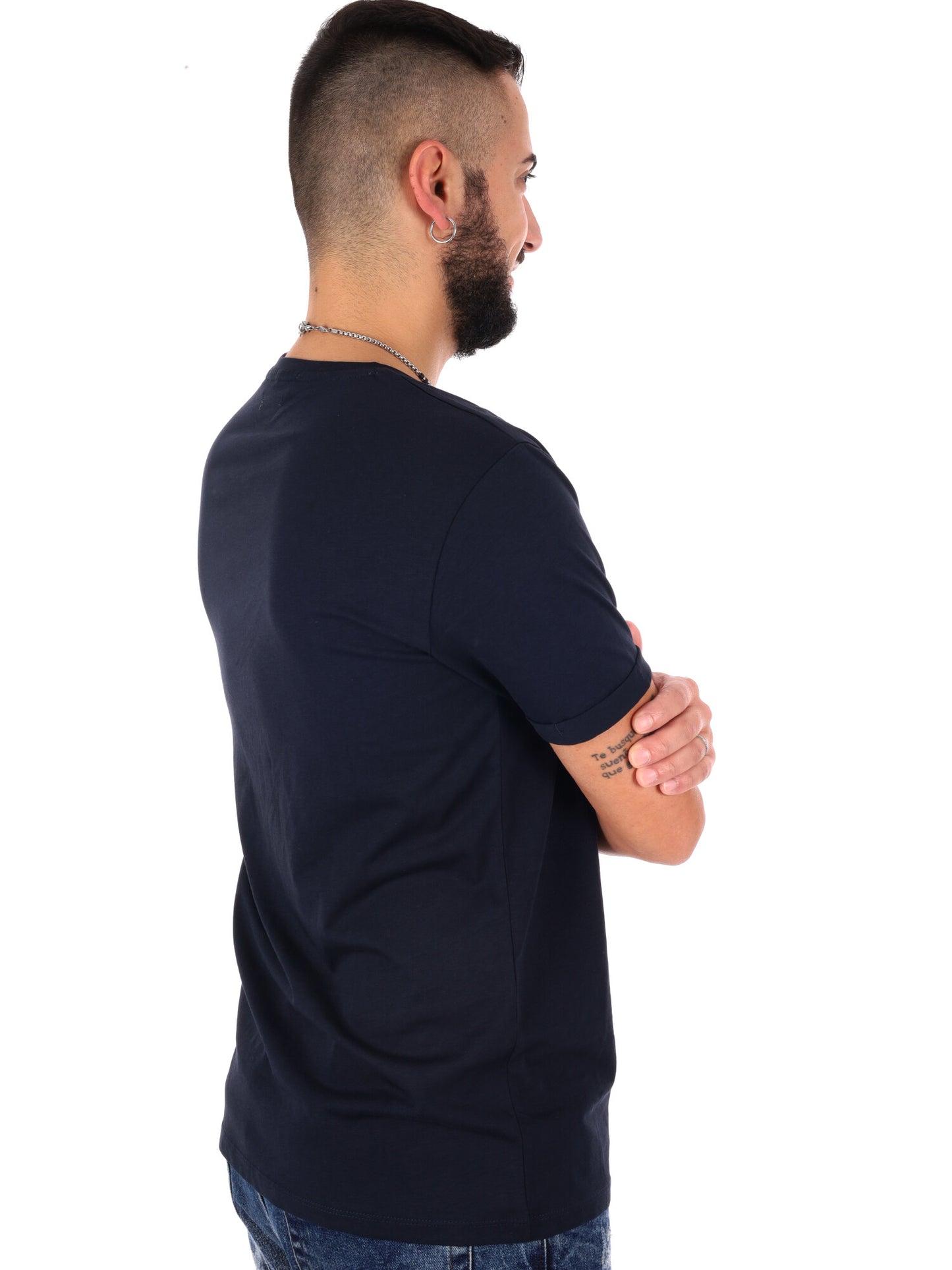Gianni Lupo t-shirt manica corta da uomo in blu casual