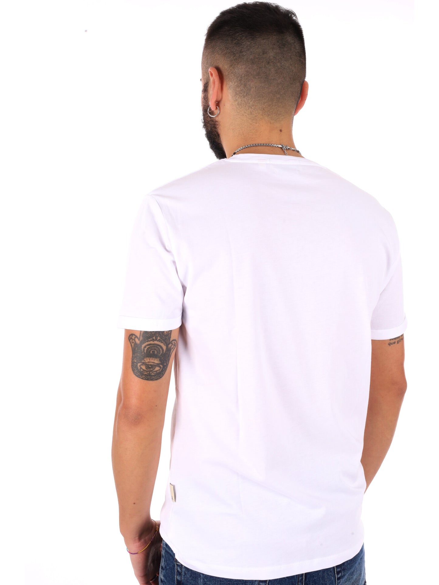T-shirt maniche corte da uomo bianca con taschino Gianni Lupo