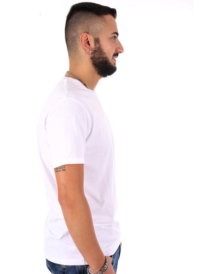 T-shirt maniche corte da uomo bianca con taschino Gianni Lupo