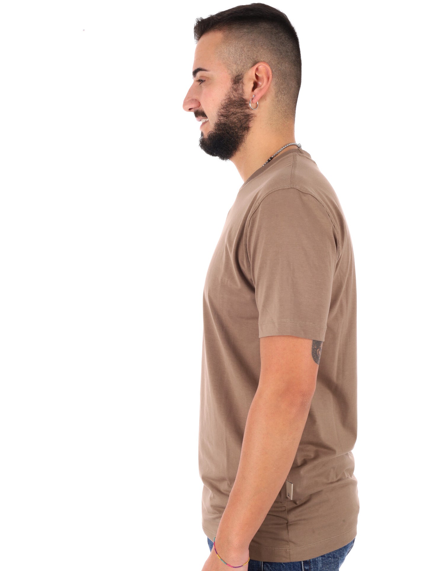 T-shirt Gianni Lupo beige da uomo per look casual