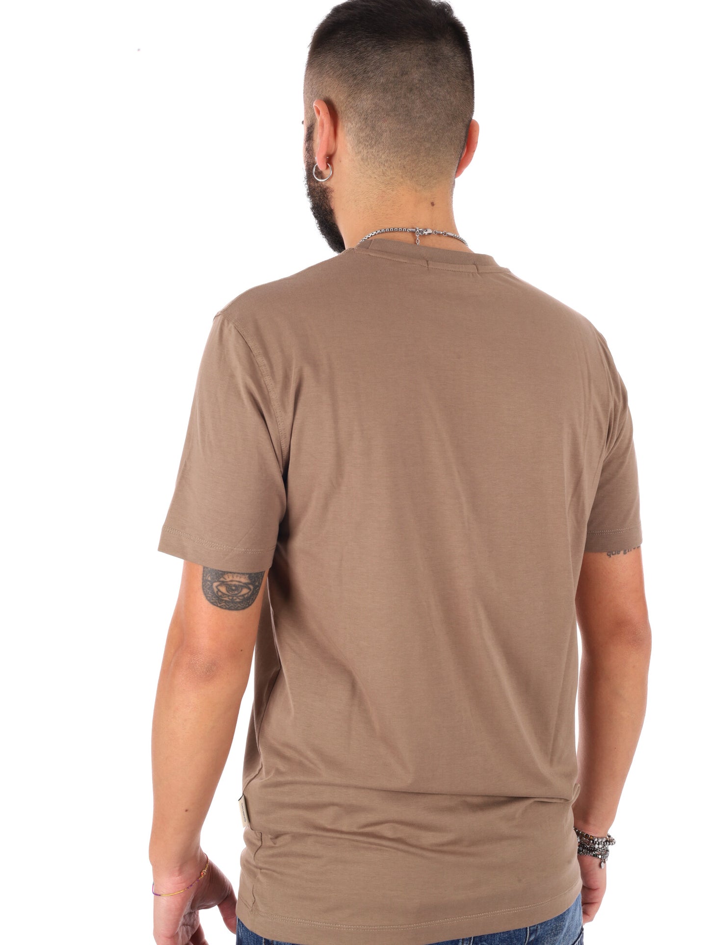 T-shirt Gianni Lupo beige da uomo per look casual