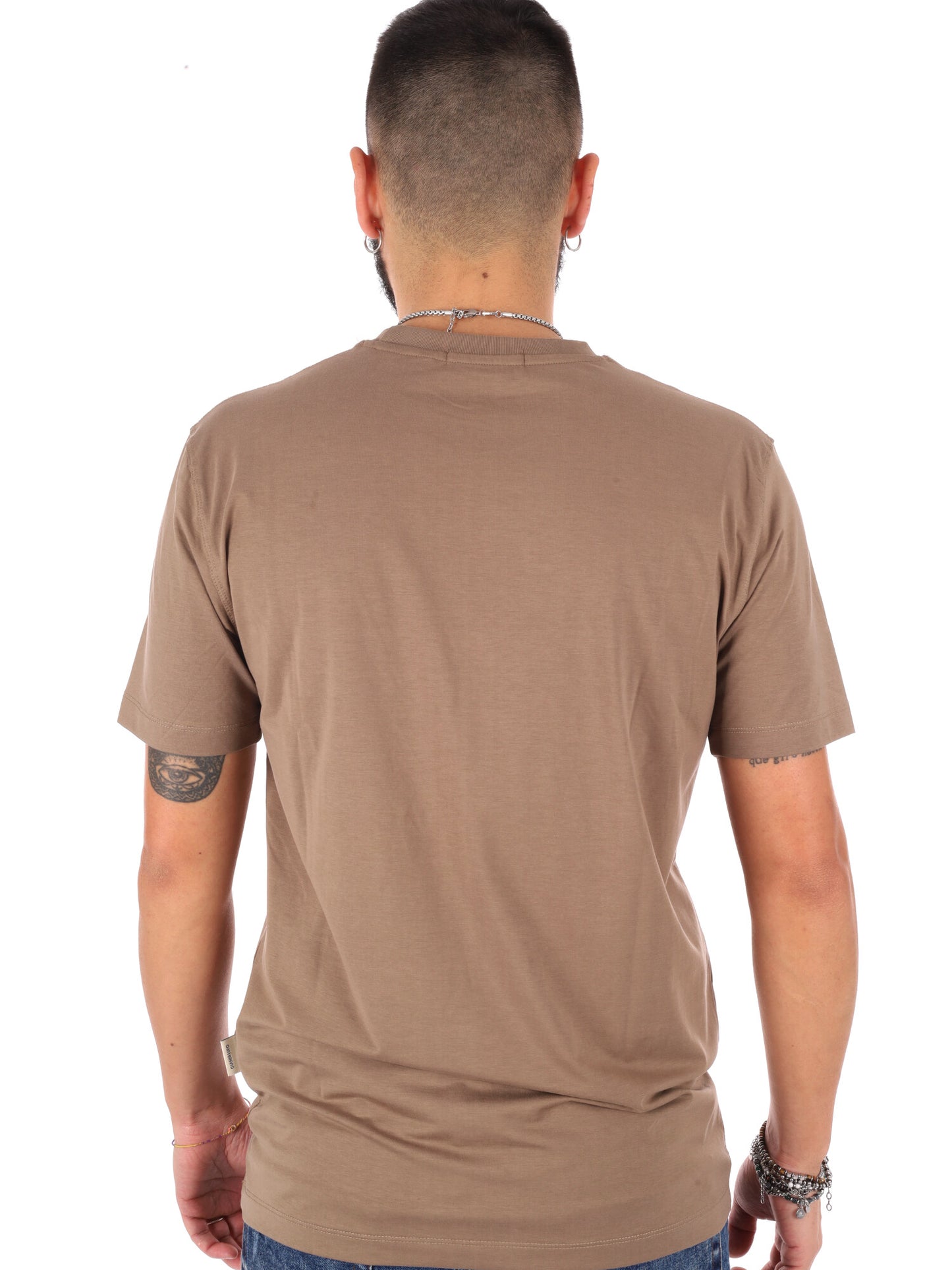 T-shirt Gianni Lupo beige da uomo per look casual