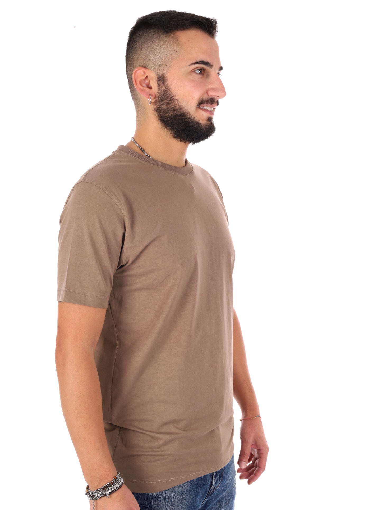 T-shirt Gianni Lupo beige da uomo per look casual