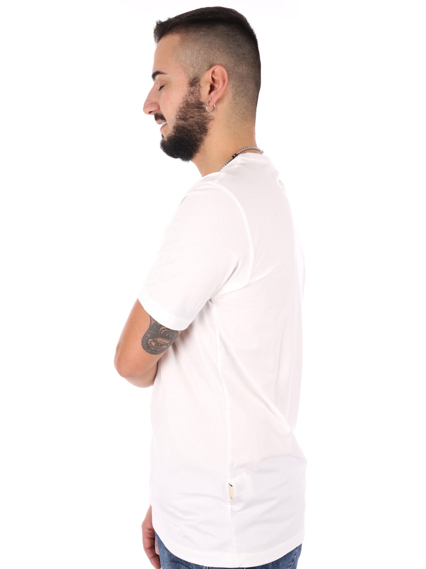 T-shirt maniche corte Gianni Lupo da uomo bianca casual