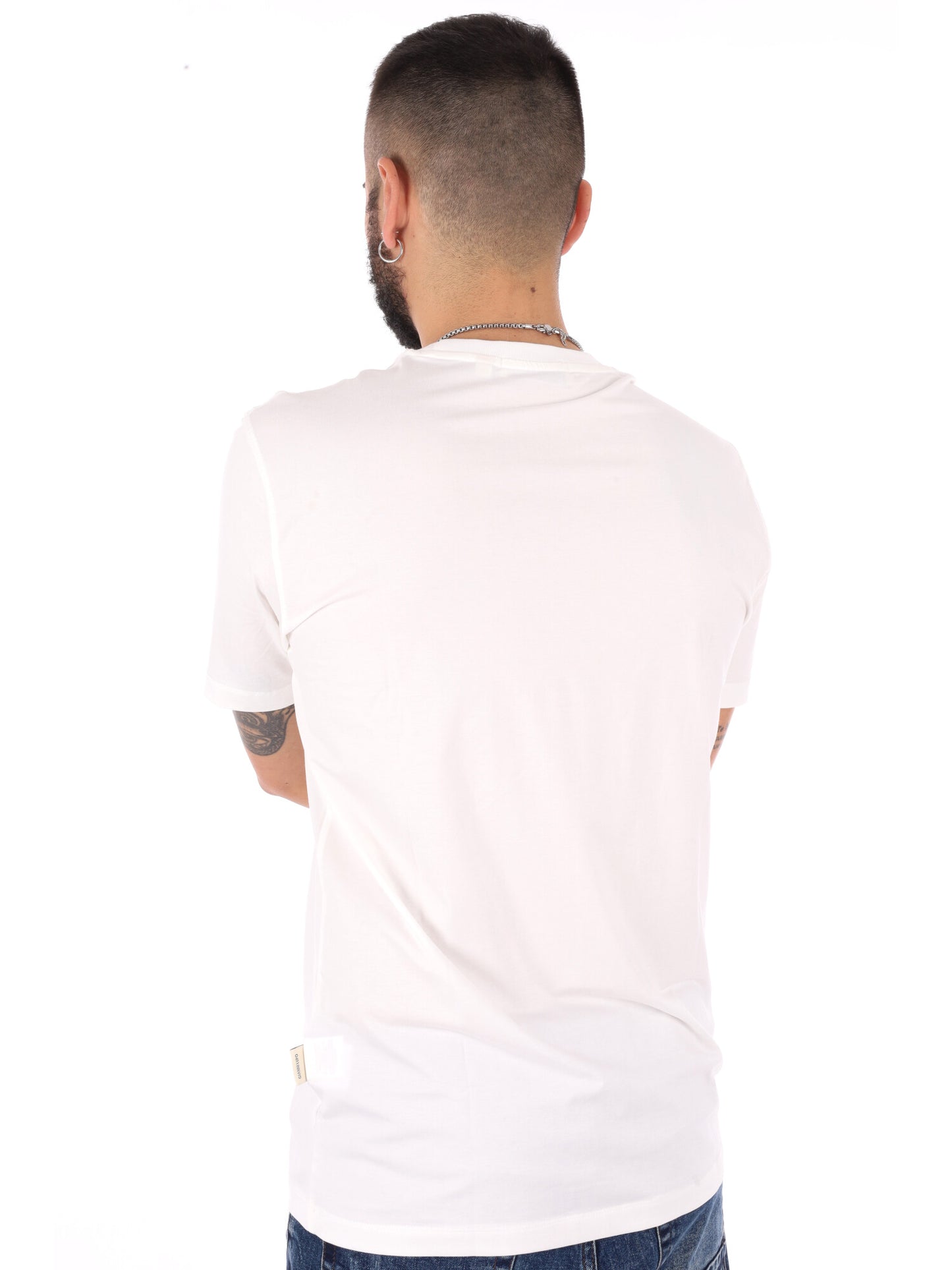 T-shirt maniche corte Gianni Lupo da uomo bianca casual