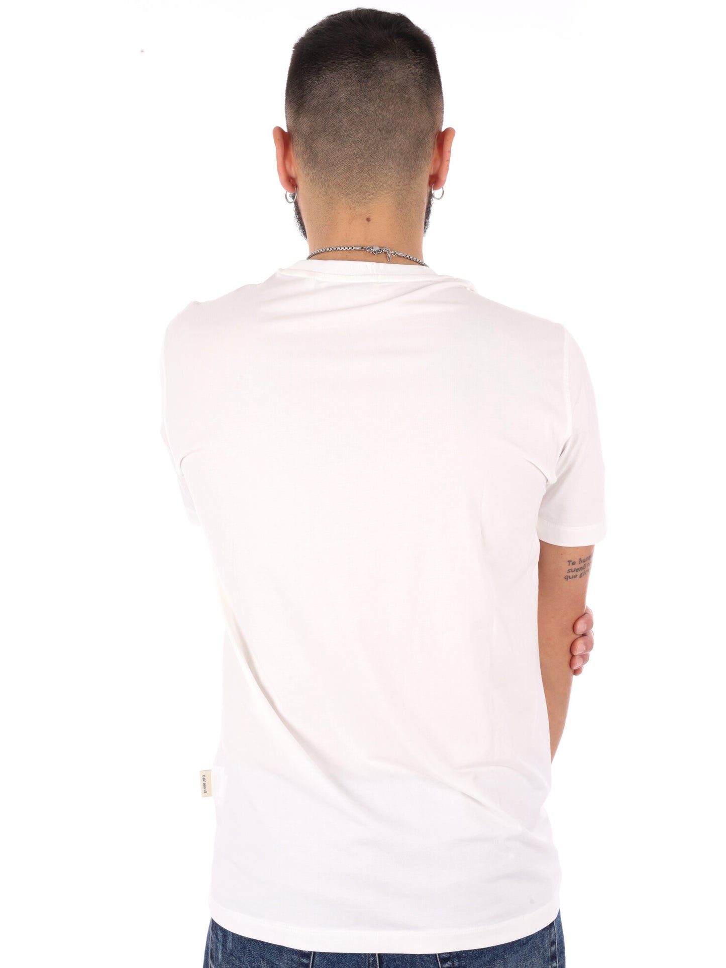 T-shirt maniche corte Gianni Lupo da uomo bianca casual
