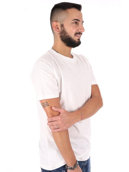 T-shirt maniche corte Gianni Lupo da uomo bianca casual