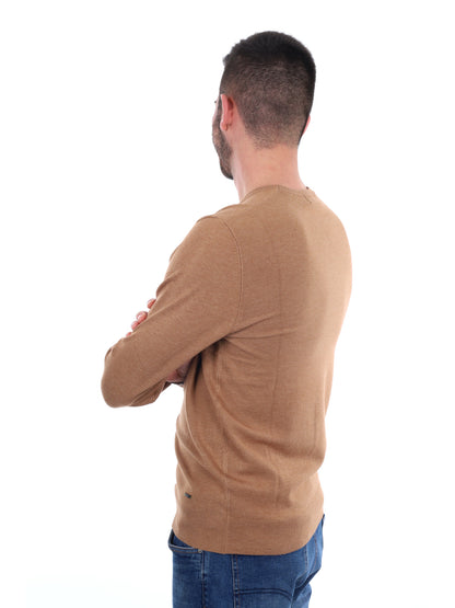 Gianni lupo girocoll maglia da uomo biscotto