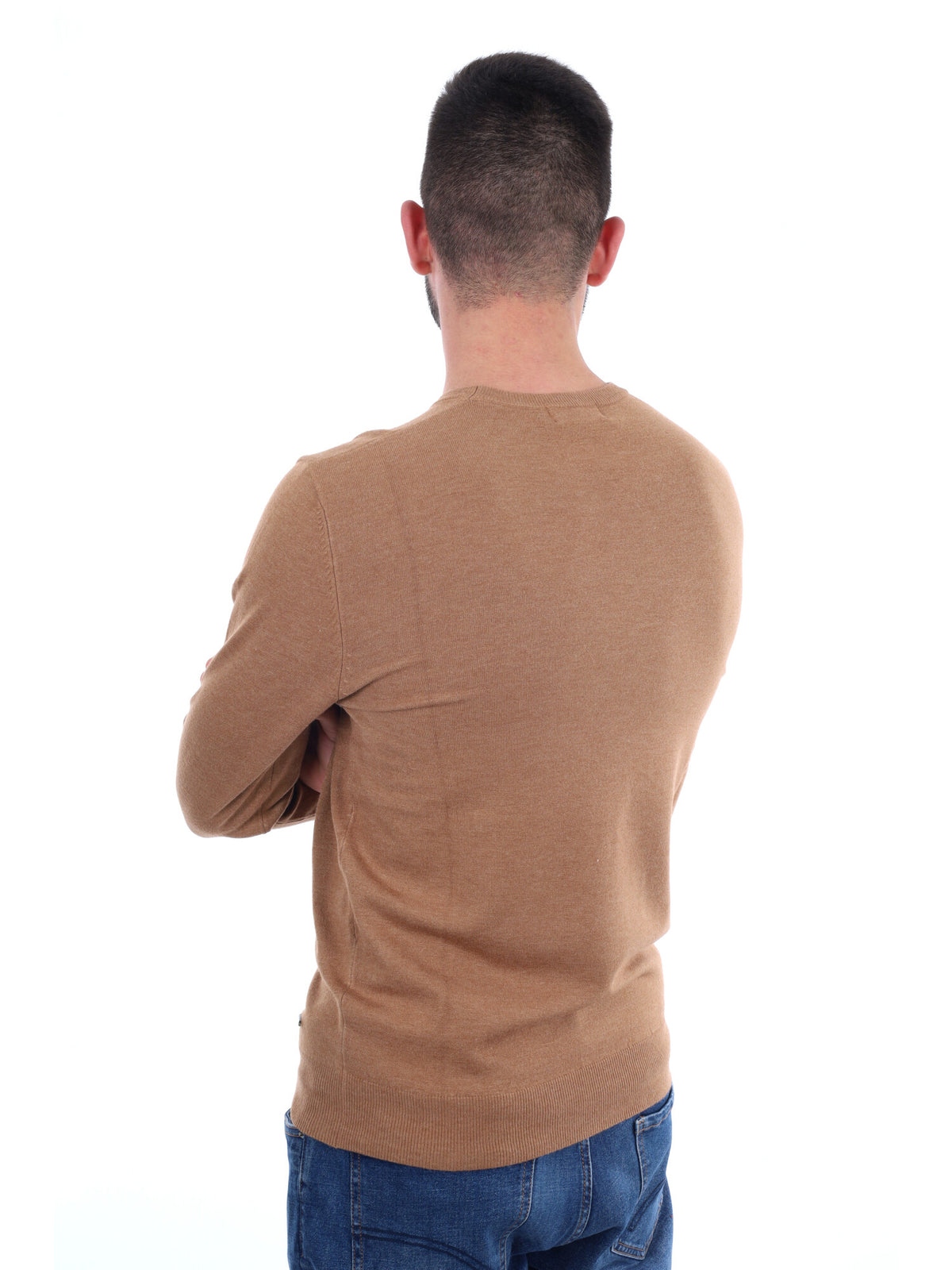 Gianni lupo girocoll maglia da uomo biscotto