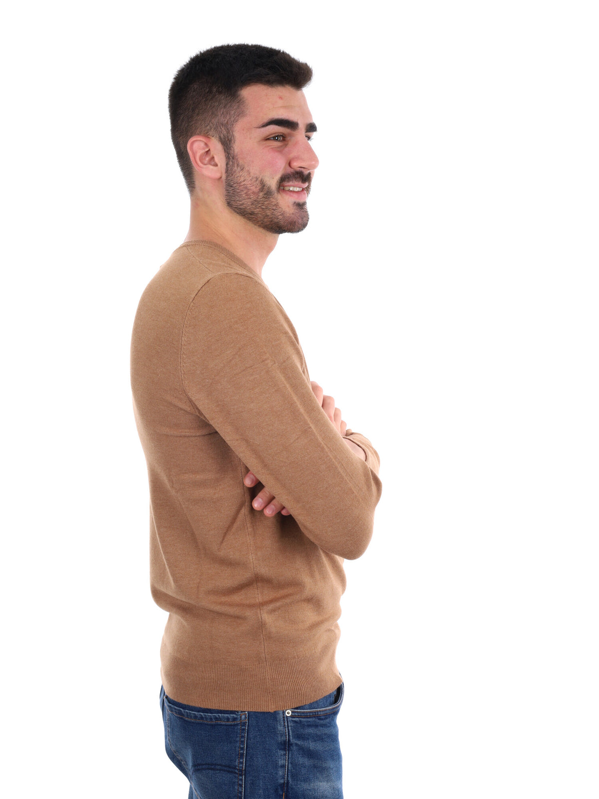 Gianni lupo girocoll maglia da uomo biscotto