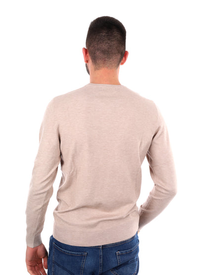 Gianni lupo girocoll maglia da uomo camel