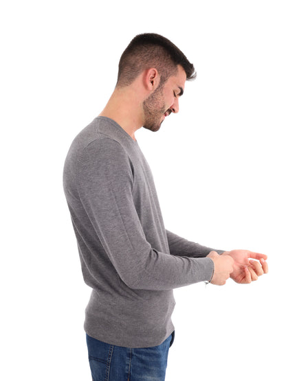 MAGLIA GIROCOLLO GIANNI LUPO DA UOMO  GRIGIO SCURO