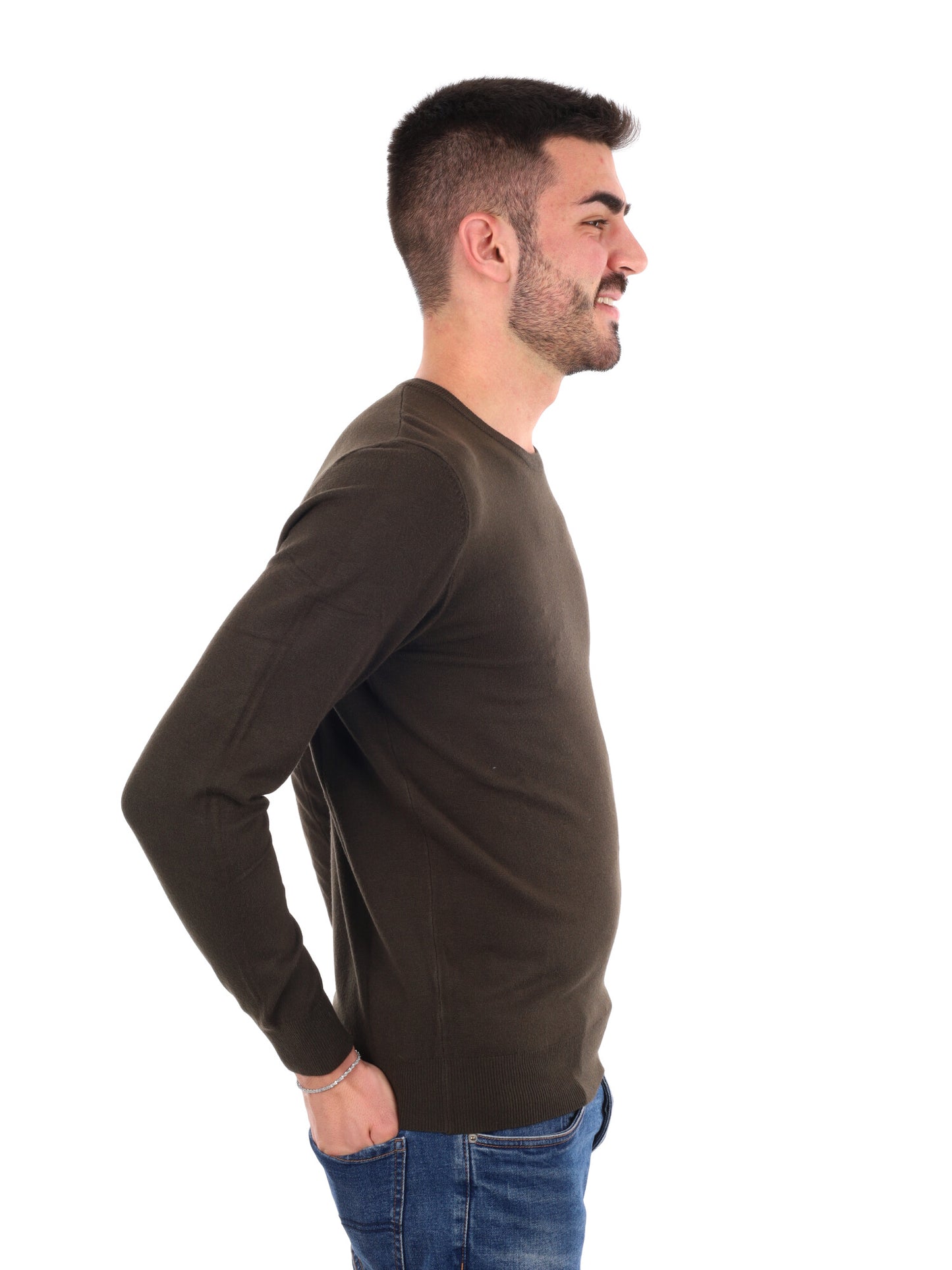 MAGLIA GIROCOLLO GIANNI LUPO DA UOMO VERDE MILITARE