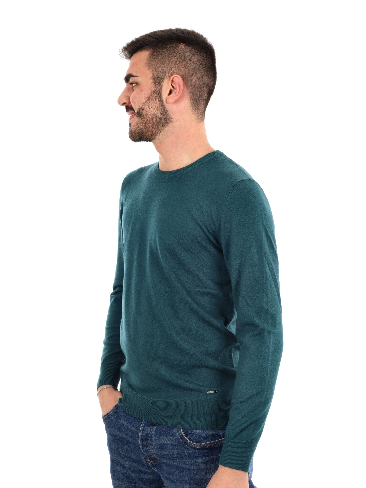 MAGLIA GIROCOLLO GIANNI LUPO DA UOMO VERDE