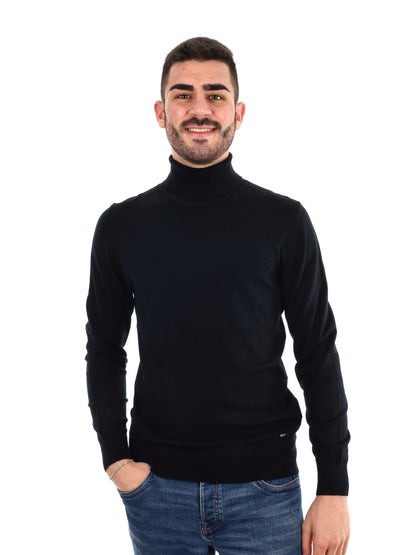 Gianni lupo dolcevit maglia da uomo nero